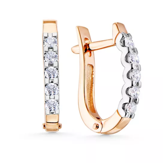 Серьги с бриллиантами из золота