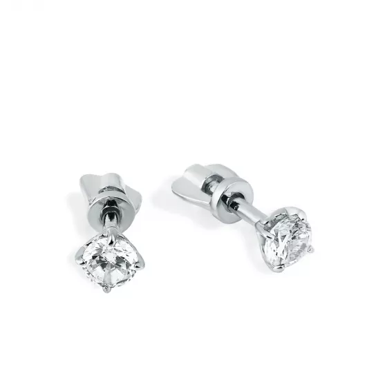 Пусеты с фианитом из золота