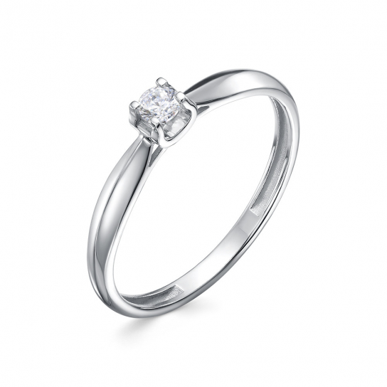 Золотое кольцо 585, с бриллиантом, размер 16.5