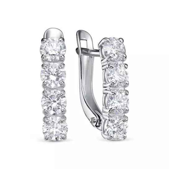 Серьги с бриллиантами с бриллиантом из золота