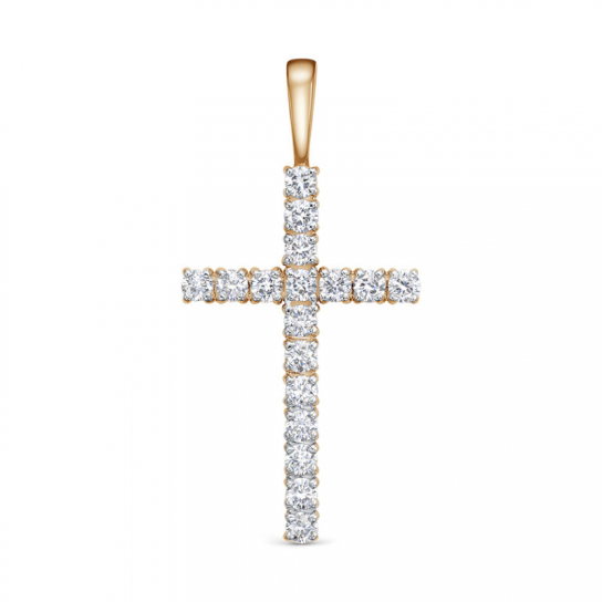 Золотой крестик 585 нательный, на шею