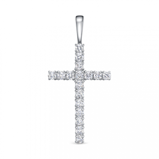 Золотой крестик 585 нательный, на шею