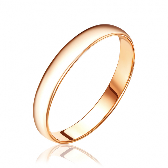 Золотое обручальное кольцо 375, размер 17