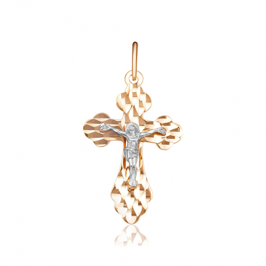 Золотой крестик 375 нательный, на шею