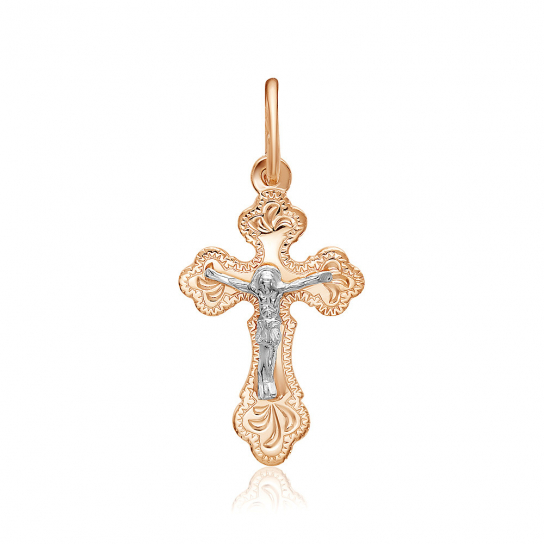 Золотой крестик 375 нательный, на шею