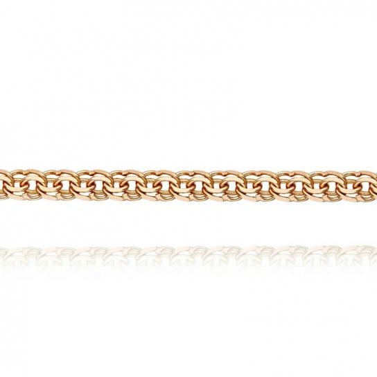 Золотой браслет 585, плетение гарибальди, длина 19 см