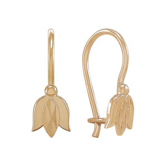 Золотые серьги 585, женские