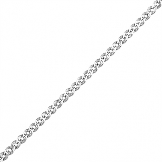 Серебряная цепочка 925 на шею, плетение нонна, длина 50 см