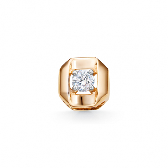 Золотая подвеска 585, женская, с бриллиантом