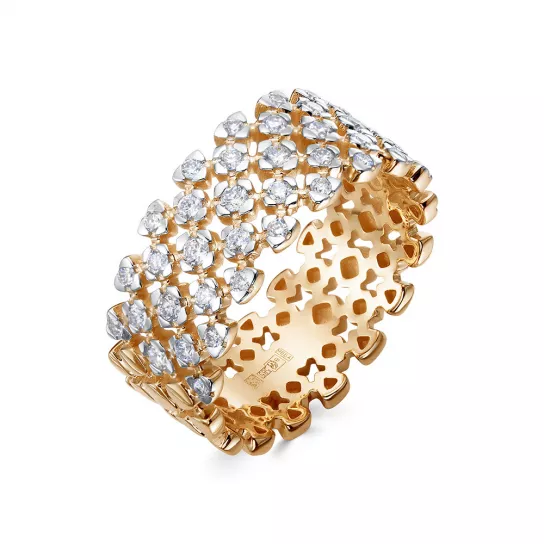 Кольцо с бриллиантами из золота