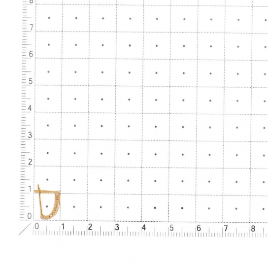 Серьги детские с фианитом из золота