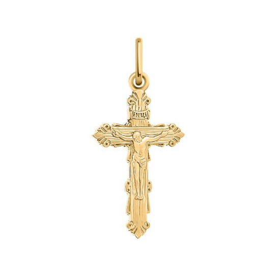 Золотой крестик 585 нательный, на шею