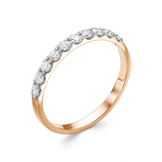 Золотое кольцо 585, с бриллиантом, размер 15.5