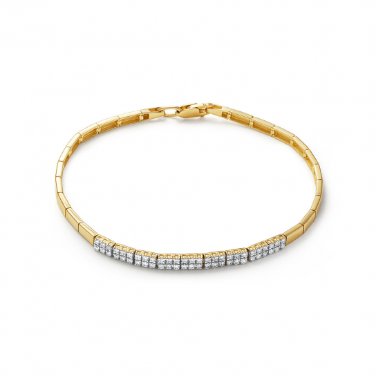 Золотой браслет 585, длина 17 см