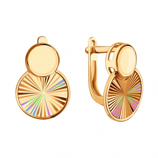 Золотые серьги 585, женские