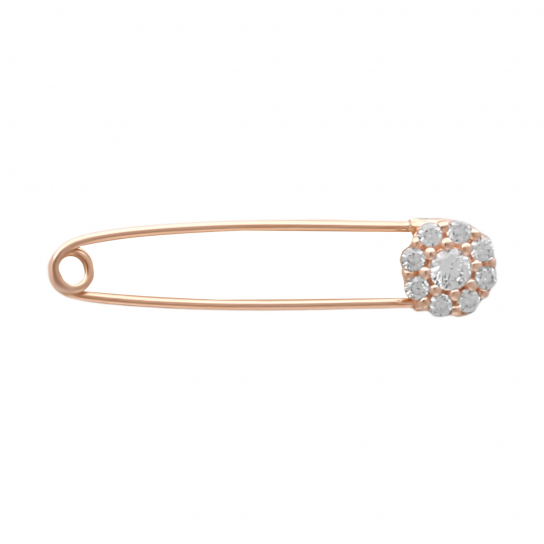 Булавка с фианитом из золота