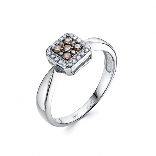 Золотое кольцо 585, женское, с бриллиантом, размер 16.5