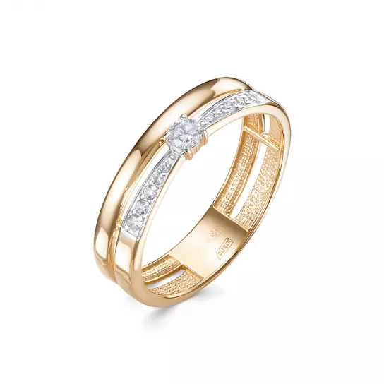 Кольцо с бриллиантами из золота