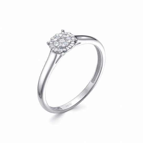 Золотое кольцо 585, с бриллиантом, размер 18