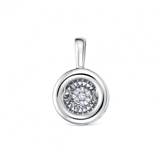 Золотая подвеска 585, женская, с бриллиантом