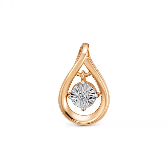 Подвеска с бриллиантами из золота