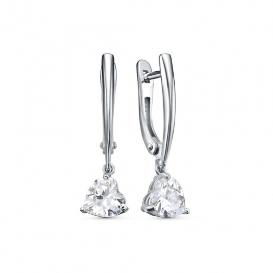 Серебряные серьги 925, женские, с гранатом