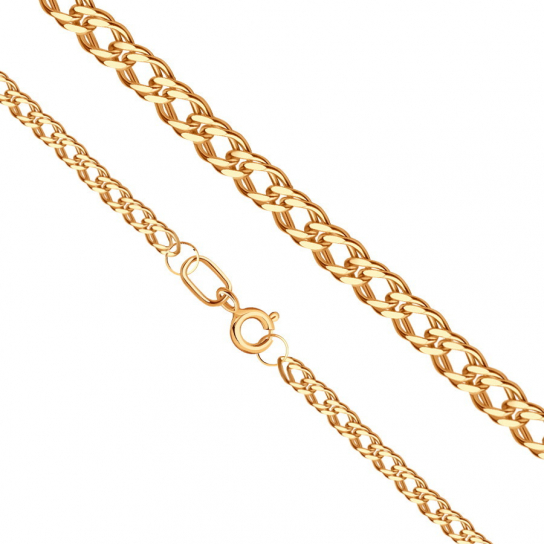 Золотой браслет 585, плетение ромб, длина 17 см