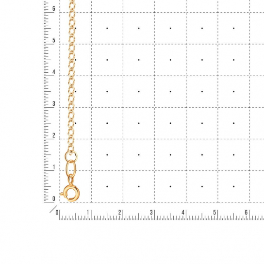 Золотая цепочка 585 на шею, плетение двойной ромб пустотелый, длина 60 см, цвет красное золото