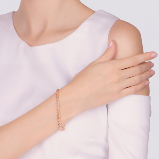 Золотой браслет 585, плетение бисмарк, длина 20 см