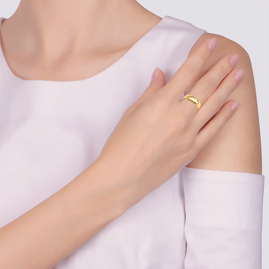 Золотое обручальное кольцо 585, размер 21.5