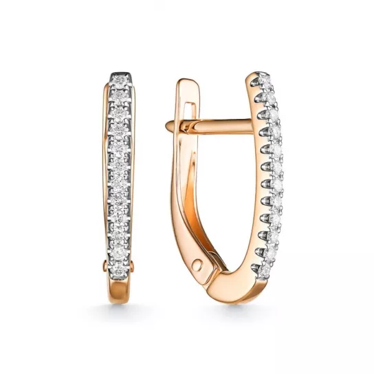 Серьги с бриллиантами из золота