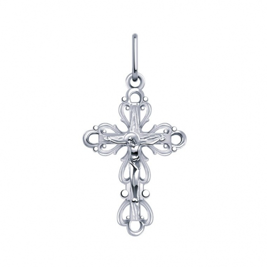 Серебряный крестик 925 нательный, на шею