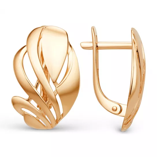 Золотые серьги 585, женские