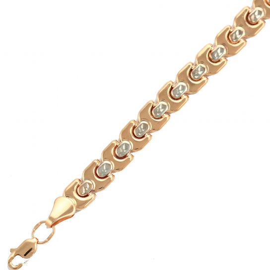 Золотой браслет 585, плетение фигурное, длина 20 см