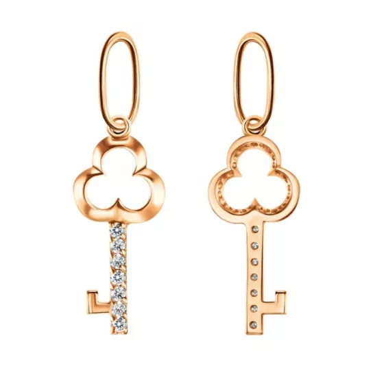 Подвеска с фианитом из золота