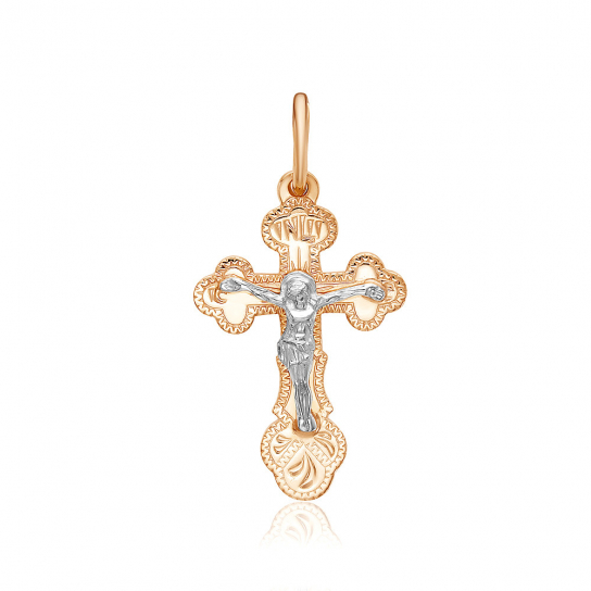 Золотой крестик 375 нательный, на шею