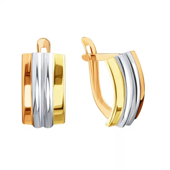 Золотые серьги 585, женские