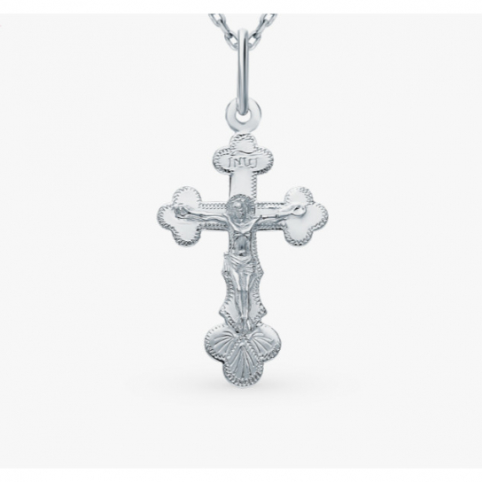 Серебряный крестик 925 нательный, на шею