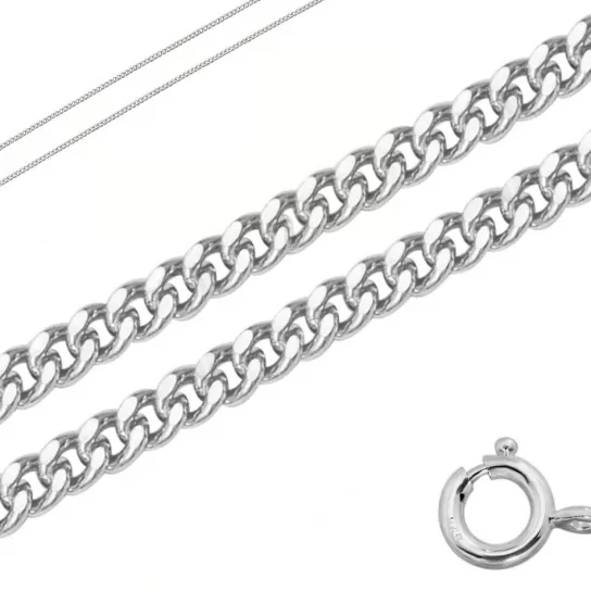 Серебряная цепочка 925 на шею, плетение панцирное, длина 60 см