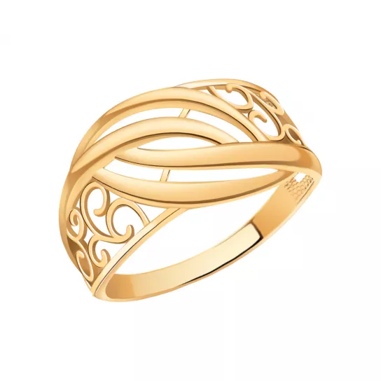 Золотое кольцо 585, женское, размер 18.5