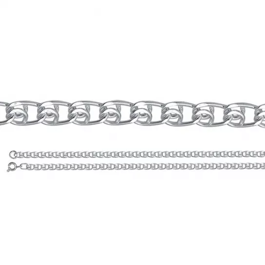 Серебряная цепочка 925 на шею, плетение лав, длина 60 см