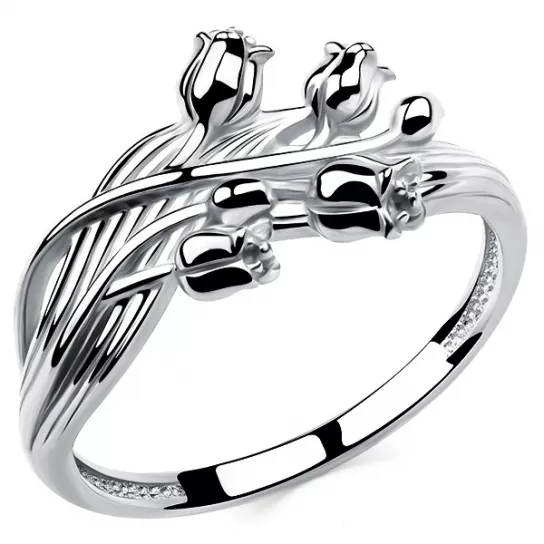 Серебряное кольцо 925, женское, размер 18.5