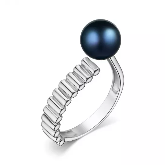 Серебряное кольцо 925, женское, с жемчугом, размер 17