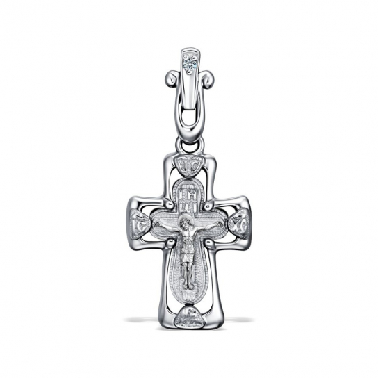 Серебряный крестик 925 нательный, на шею