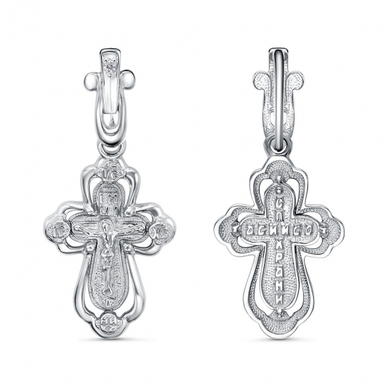 Серебряный крестик 925 нательный, на шею