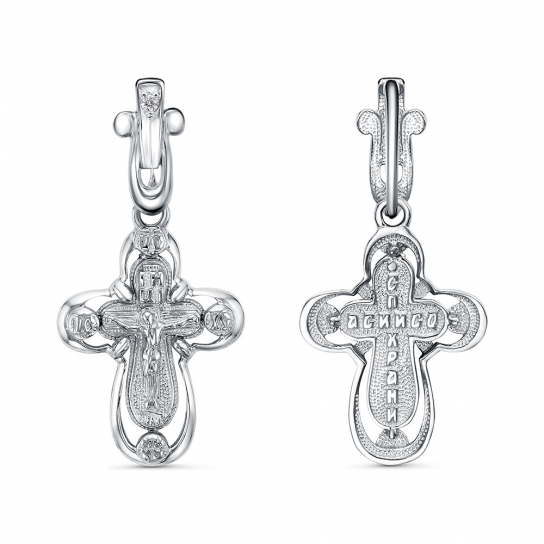 Серебряный крестик 925 нательный, на шею