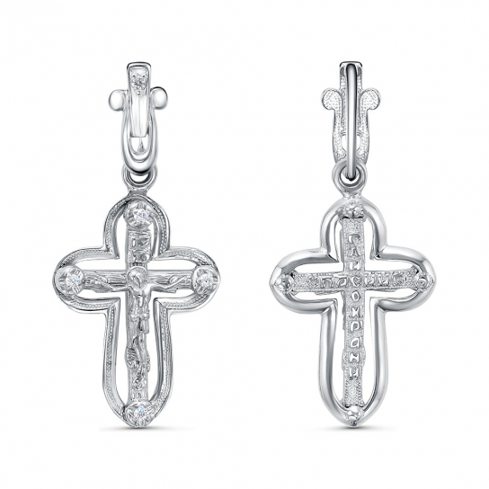 Серебряный крестик 925 нательный, на шею