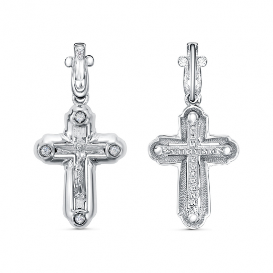 Серебряный крестик 925 нательный, на шею