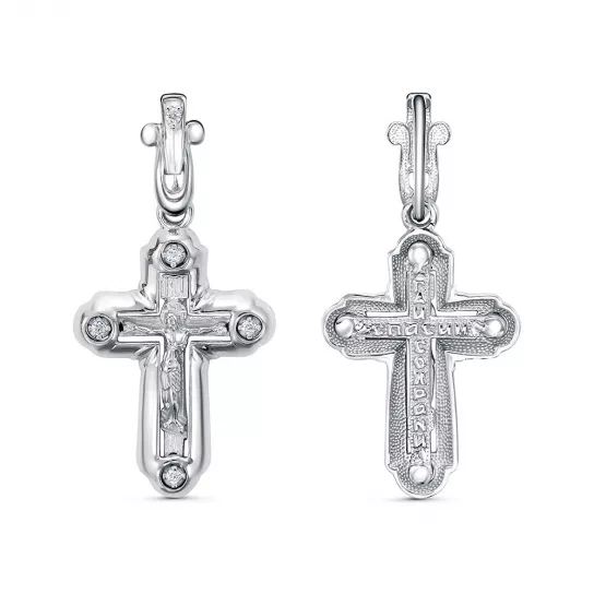 крестик 925 нательный, на шею