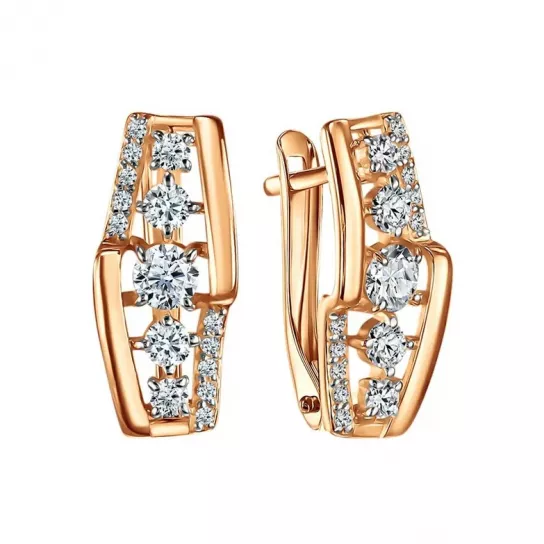 Золотые серьги 585, женские